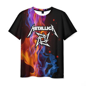 Мужская футболка 3D с принтом Metallica в городе Новоалтайск, 100% полиэфир | прямой крой, круглый вырез горловины, длина до линии бедер | metalica | metallica | группа | джеймс хэтфилд | кирк хэмметт | ларс ульрих | метал | металика | металлика | миталика | музыка | роберт трухильо | рок | трэш | трэшметал | хард | хеви