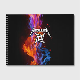 Альбом для рисования с принтом Metallica в городе Новоалтайск, 100% бумага
 | матовая бумага, плотность 200 мг. | Тематика изображения на принте: metalica | metallica | группа | джеймс хэтфилд | кирк хэмметт | ларс ульрих | метал | металика | металлика | миталика | музыка | роберт трухильо | рок | трэш | трэшметал | хард | хеви