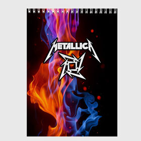 Скетчбук с принтом Metallica в городе Новоалтайск, 100% бумага
 | 48 листов, плотность листов — 100 г/м2, плотность картонной обложки — 250 г/м2. Листы скреплены сверху удобной пружинной спиралью | metalica | metallica | группа | джеймс хэтфилд | кирк хэмметт | ларс ульрих | метал | металика | металлика | миталика | музыка | роберт трухильо | рок | трэш | трэшметал | хард | хеви
