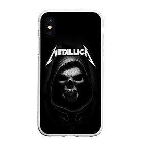 Чехол для iPhone XS Max матовый с принтом Metallica в городе Новоалтайск, Силикон | Область печати: задняя сторона чехла, без боковых панелей | Тематика изображения на принте: metalica | metallica | группа | джеймс хэтфилд | кирк хэмметт | ларс ульрих | метал | металика | металлика | миталика | музыка | роберт трухильо | рок | трэш | трэшметал | хард | хеви