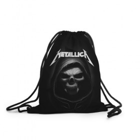 Рюкзак-мешок 3D с принтом Metallica в городе Новоалтайск, 100% полиэстер | плотность ткани — 200 г/м2, размер — 35 х 45 см; лямки — толстые шнурки, застежка на шнуровке, без карманов и подкладки | Тематика изображения на принте: metalica | metallica | группа | джеймс хэтфилд | кирк хэмметт | ларс ульрих | метал | металика | металлика | миталика | музыка | роберт трухильо | рок | трэш | трэшметал | хард | хеви