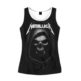 Женская майка 3D с принтом Metallica в городе Новоалтайск, 100% полиэстер | круглая горловина, прямой силуэт, длина до линии бедра | metalica | metallica | группа | джеймс хэтфилд | кирк хэмметт | ларс ульрих | метал | металика | металлика | миталика | музыка | роберт трухильо | рок | трэш | трэшметал | хард | хеви