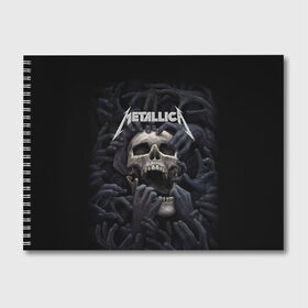 Альбом для рисования с принтом Metallica в городе Новоалтайск, 100% бумага
 | матовая бумага, плотность 200 мг. | Тематика изображения на принте: metalica | metallica | группа | джеймс хэтфилд | кирк хэмметт | ларс ульрих | метал | металика | металлика | миталика | музыка | роберт трухильо | рок | трэш | трэшметал | хард | хеви