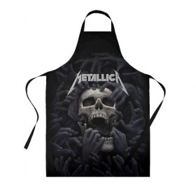 Фартук 3D с принтом Metallica в городе Новоалтайск, 100% полиэстер | общий размер — 65 х 85 см, ширина нагрудника — 26 см, горловина — 53 см, длина завязок — 54 см, общий обхват в поясе — 173 см. Принт на завязках и на горловине наносится с двух сторон, на основной части фартука — только с внешней стороны | metalica | metallica | группа | джеймс хэтфилд | кирк хэмметт | ларс ульрих | метал | металика | металлика | миталика | музыка | роберт трухильо | рок | трэш | трэшметал | хард | хеви