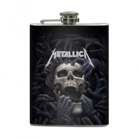 Фляга с принтом Metallica в городе Новоалтайск, металлический корпус | емкость 0,22 л, размер 125 х 94 мм. Виниловая наклейка запечатывается полностью | metalica | metallica | группа | джеймс хэтфилд | кирк хэмметт | ларс ульрих | метал | металика | металлика | миталика | музыка | роберт трухильо | рок | трэш | трэшметал | хард | хеви
