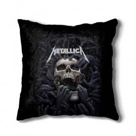 Подушка 3D с принтом Metallica в городе Новоалтайск, наволочка – 100% полиэстер, наполнитель – холлофайбер (легкий наполнитель, не вызывает аллергию). | состоит из подушки и наволочки. Наволочка на молнии, легко снимается для стирки | metalica | metallica | группа | джеймс хэтфилд | кирк хэмметт | ларс ульрих | метал | металика | металлика | миталика | музыка | роберт трухильо | рок | трэш | трэшметал | хард | хеви