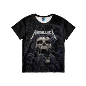Детская футболка 3D с принтом Metallica в городе Новоалтайск, 100% гипоаллергенный полиэфир | прямой крой, круглый вырез горловины, длина до линии бедер, чуть спущенное плечо, ткань немного тянется | metalica | metallica | группа | джеймс хэтфилд | кирк хэмметт | ларс ульрих | метал | металика | металлика | миталика | музыка | роберт трухильо | рок | трэш | трэшметал | хард | хеви