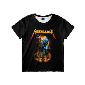 Детская футболка 3D с принтом Metallica в городе Новоалтайск, 100% гипоаллергенный полиэфир | прямой крой, круглый вырез горловины, длина до линии бедер, чуть спущенное плечо, ткань немного тянется | metalica | metallica | группа | джеймс хэтфилд | кирк хэмметт | ларс ульрих | метал | металика | металлика | миталика | музыка | роберт трухильо | рок | трэш | трэшметал | хард | хеви