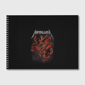 Альбом для рисования с принтом Metallica в городе Новоалтайск, 100% бумага
 | матовая бумага, плотность 200 мг. | Тематика изображения на принте: metalica | metallica | группа | джеймс хэтфилд | кирк хэмметт | ларс ульрих | метал | металика | металлика | миталика | музыка | роберт трухильо | рок | трэш | трэшметал | хард | хеви