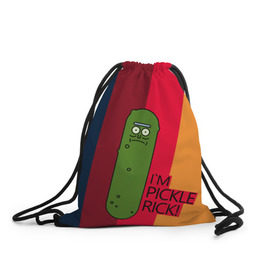 Рюкзак-мешок 3D с принтом Pickle Rick в городе Новоалтайск, 100% полиэстер | плотность ткани — 200 г/м2, размер — 35 х 45 см; лямки — толстые шнурки, застежка на шнуровке, без карманов и подкладки | c 137 | morty | morty smith | portal | rick | rick and morty | rick sanchez | sanchez | smith | морти | морти смит | огурчик рик | пикл рик | пиклрик | портал | рик | рик и морти | рик санчез | санчез | смит
