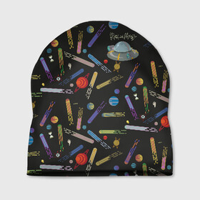 Шапка 3D с принтом Rick and Morty in space в городе Новоалтайск, 100% полиэстер | универсальный размер, печать по всей поверхности изделия | c 137 | morty | morty smith | portal | rick | rick and morty | rick sanchez | sanchez | smith | морти | морти смит | портал | рик | рик и морти | рик санчез | санчез | смит