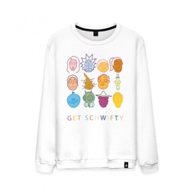 Мужской свитшот хлопок с принтом Get Schwifty в городе Новоалтайск, 100% хлопок |  | c 137 | morty | morty smith | portal | rick | rick and morty | rick sanchez | sanchez | smith | морти | морти смит | портал | рик | рик и морти | рик санчез | санчез | смит