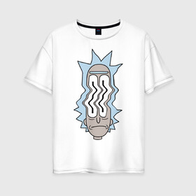 Женская футболка хлопок Oversize с принтом Rick and Morty waves в городе Новоалтайск, 100% хлопок | свободный крой, круглый ворот, спущенный рукав, длина до линии бедер
 | c 137 | morty | morty smith | portal | rick | rick and morty | rick sanchez | sanchez | smith | морти | морти смит | портал | рик | рик и морти | рик санчез | санчез | смит