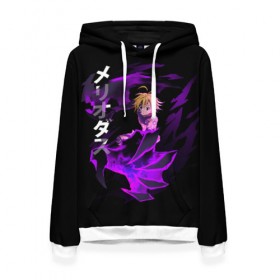 Женская толстовка 3D с принтом Meliodas (JAP_STYLE) в городе Новоалтайск, 100% полиэстер  | двухслойный капюшон со шнурком для регулировки, мягкие манжеты на рукавах и по низу толстовки, спереди карман-кенгуру с мягким внутренним слоем. | anime | demon | manga | meliodas | nanatsu no taizai | the seven deadly sins | аниме | демон | манга | мелиодас
