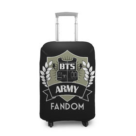 Чехол для чемодана 3D с принтом BTS Army Fandom в городе Новоалтайск, 86% полиэфир, 14% спандекс | двустороннее нанесение принта, прорези для ручек и колес | army | bangtan boys | beyond the scene | boys | bts | chin | edm | emblem | fandom | fans | hieroglyphs | hip hop | jimin | k pop | logo | rainbow | rb | rm | south korean | армия | бойбенд | ви | джей хоуп | иероглифы | логотип | мальчики | радуга 
