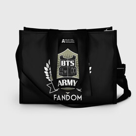 Сумка-шоппер 3D с принтом BTS Army Fandom в городе Новоалтайск, 100% полиэстер | застегивается на металлическую кнопку; внутренний карман застегивается на молнию. Стенки укреплены специальным мягким материалом, чтобы защитить содержимое от несильных ударов
 | army | bangtan boys | beyond the scene | boys | bts | chin | edm | emblem | fandom | fans | hieroglyphs | hip hop | jimin | k pop | logo | rainbow | rb | rm | south korean | армия | бойбенд | ви | джей хоуп | иероглифы | логотип | мальчики | радуга 