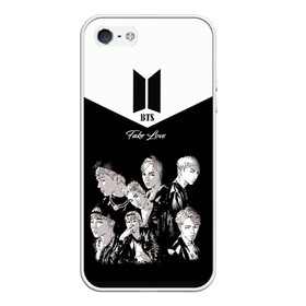 Чехол для iPhone 5/5S матовый с принтом BTS Take love в городе Новоалтайск, Силикон | Область печати: задняя сторона чехла, без боковых панелей | bangtan boys | beyond the scene | boyband | boys | bts | chin | chonguk | edm | emblem | hip hop | jimin | jj hope | k pop | logo | r  b | rm | south korean | suga | wee | бойбенд | ви | возьми | джей хоуп | логотип | любовь | мальчики | сюга | хип 