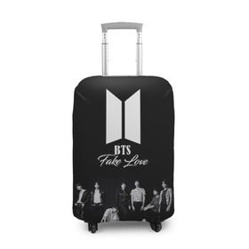 Чехол для чемодана 3D с принтом BTS Take love в городе Новоалтайск, 86% полиэфир, 14% спандекс | двустороннее нанесение принта, прорези для ручек и колес | bangtan boys | beyond the scene | boyband | boys | bts | chin | chonguk | edm | emblem | hip hop | jimin | jj hope | k pop | logo | r  b | rm | south korean | suga | wee | бойбенд | ви | возьми | джей хоуп | логотип | любовь | мальчики | сюга | хип 
