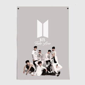 Постер с принтом BTS Take love в городе Новоалтайск, 100% бумага
 | бумага, плотность 150 мг. Матовая, но за счет высокого коэффициента гладкости имеет небольшой блеск и дает на свету блики, но в отличии от глянцевой бумаги не покрыта лаком | bangtan boys | beyond the scene | boyband | boys | bts | chin | chonguk | edm | emblem | hip hop | jimin | jj hope | k pop | logo | r  b | rm | south korean | suga | wee | бойбенд | ви | возьми | джей хоуп | логотип | любовь | мальчики | сюга | х