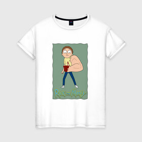 Женская футболка хлопок с принтом Morty Smith в городе Новоалтайск, 100% хлопок | прямой крой, круглый вырез горловины, длина до линии бедер, слегка спущенное плечо | morty | morty smith | portal | rick | rick and morty | rick sanchez | sanchez | smith | морти | морти смит | портал | рик | рик и морти | рик санчез | санчез | смит