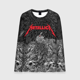 Мужской лонгслив 3D с принтом Metallica в городе Новоалтайск, 100% полиэстер | длинные рукава, круглый вырез горловины, полуприлегающий силуэт | american | bird | eagle | james hetfield | kirk hammett | lars ulrich | metal band | metallica | red eye | robert trujillo | scream | skull | американская | джеймс хетфилд | кирк хэмметт | красный глаз | крик | ларс ульрих | метал группа | метал