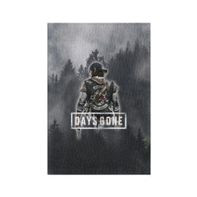 Обложка для паспорта матовая кожа с принтом Days Gone в городе Новоалтайск, натуральная матовая кожа | размер 19,3 х 13,7 см; прозрачные пластиковые крепления | days gone | лес | лого | персонаж