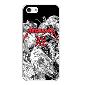 Чехол для iPhone 5/5S матовый с принтом Metallica в городе Новоалтайск, Силикон | Область печати: задняя сторона чехла, без боковых панелей | Тематика изображения на принте: american | angry | emblem | james hetfield | kirk hammett | la | live | logo | metal band | metallica | rats | ravens | zombies | американская | вороны | джеймс хетфилд | живые | злые | зомби | кирк хэмметт | крысы | ларс ульрих | логотип | мета
