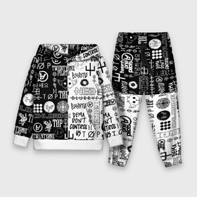 Детский костюм 3D (с толстовкой) с принтом TWENTY ONE PILOTS в городе Новоалтайск,  |  | 21 pilots | 21p | bandito | blurryface | chlorine | joshua | ned | top | trench | twenty one pilots | tyler | бандито | нэд | тренч