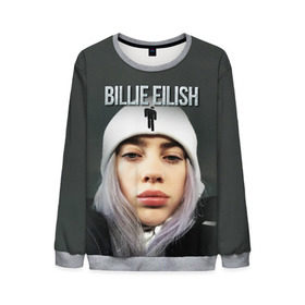 Мужской свитшот 3D с принтом BILLIE EILISH в городе Новоалтайск, 100% полиэстер с мягким внутренним слоем | круглый вырез горловины, мягкая резинка на манжетах и поясе, свободная посадка по фигуре | ayelish | bad guy | bellyache | bilie eilish | bilie elish | billie | billie eilish | eilish | electronic | elish | music | били айлиш | билли айлиш | эйлиш | элиш