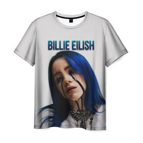 Мужская футболка 3D с принтом BILLIE EILISH в городе Новоалтайск, 100% полиэфир | прямой крой, круглый вырез горловины, длина до линии бедер | ayelish | bad guy | bellyache | bilie eilish | bilie elish | billie | billie eilish | eilish | electronic | elish | music | били айлиш | билли айлиш | эйлиш | элиш