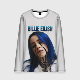 Мужской лонгслив 3D с принтом BILLIE EILISH в городе Новоалтайск, 100% полиэстер | длинные рукава, круглый вырез горловины, полуприлегающий силуэт | ayelish | bad guy | bellyache | bilie eilish | bilie elish | billie | billie eilish | eilish | electronic | elish | music | били айлиш | билли айлиш | эйлиш | элиш