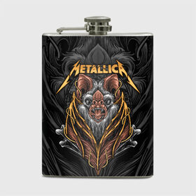 Фляга с принтом Metallica в городе Новоалтайск, металлический корпус | емкость 0,22 л, размер 125 х 94 мм. Виниловая наклейка запечатывается полностью | american | bat | bones | emblem | fangs | james hetfield | kirk hammett | metal band | metallica | mouse | music | rock | vampire | американская | вампир | джеймс хетфилд | кирк хэмметт | клыки | кости | ларс ульрих | летучая | метал группа | мет