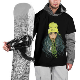 Накидка на куртку 3D с принтом BILLIE EILISH в городе Новоалтайск, 100% полиэстер |  | Тематика изображения на принте: ayelish | bad guy | bellyache | bilie eilish | bilie elish | billie | billie eilish | eilish | electronic | elish | music | били айлиш | билли айлиш | эйлиш | элиш