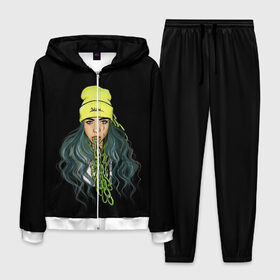 Мужской костюм 3D с принтом BILLIE EILISH в городе Новоалтайск, 100% полиэстер | Манжеты и пояс оформлены тканевой резинкой, двухслойный капюшон со шнурком для регулировки, карманы спереди | ayelish | bad guy | bellyache | bilie eilish | bilie elish | billie | billie eilish | eilish | electronic | elish | music | били айлиш | билли айлиш | эйлиш | элиш