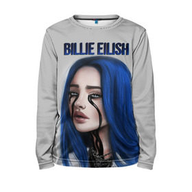 Детский лонгслив 3D с принтом BILLIE EILISH в городе Новоалтайск, 100% полиэстер | длинные рукава, круглый вырез горловины, полуприлегающий силуэт
 | Тематика изображения на принте: ayelish | bad guy | bellyache | bilie eilish | bilie elish | billie | billie eilish | eilish | electronic | elish | music | били айлиш | билли айлиш | эйлиш | элиш