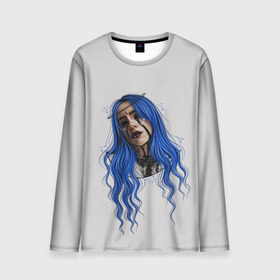 Мужской лонгслив 3D с принтом BILLIE EILISH в городе Новоалтайск, 100% полиэстер | длинные рукава, круглый вырез горловины, полуприлегающий силуэт | ayelish | bad guy | bellyache | bilie eilish | bilie elish | billie | billie eilish | eilish | electronic | elish | music | били айлиш | билли айлиш | эйлиш | элиш
