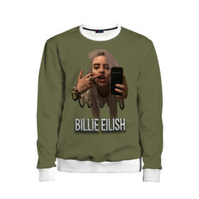 Детский свитшот 3D с принтом BILLIE EILISH в городе Новоалтайск, 100% полиэстер | свободная посадка, прямой крой, мягкая тканевая резинка на рукавах и понизу свитшота | ayelish | bad guy | bellyache | bilie eilish | bilie elish | billie | billie eilish | eilish | electronic | elish | music | били айлиш | билли айлиш | эйлиш | элиш
