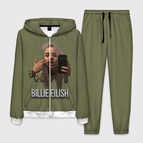 Мужской костюм 3D с принтом BILLIE EILISH в городе Новоалтайск, 100% полиэстер | Манжеты и пояс оформлены тканевой резинкой, двухслойный капюшон со шнурком для регулировки, карманы спереди | ayelish | bad guy | bellyache | bilie eilish | bilie elish | billie | billie eilish | eilish | electronic | elish | music | били айлиш | билли айлиш | эйлиш | элиш