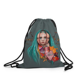 Рюкзак-мешок 3D с принтом BILLIE EILISH в городе Новоалтайск, 100% полиэстер | плотность ткани — 200 г/м2, размер — 35 х 45 см; лямки — толстые шнурки, застежка на шнуровке, без карманов и подкладки | Тематика изображения на принте: ayelish | bad guy | bellyache | bilie eilish | bilie elish | billie | billie eilish | eilish | electronic | elish | music | били айлиш | билли айлиш | эйлиш | элиш