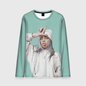 Мужской лонгслив 3D с принтом BILLIE EILISH в городе Новоалтайск, 100% полиэстер | длинные рукава, круглый вырез горловины, полуприлегающий силуэт | ayelish | bad guy | bellyache | bilie eilish | bilie elish | billie | billie eilish | eilish | electronic | elish | music | били айлиш | билли айлиш | эйлиш | элиш