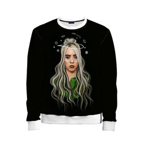 Детский свитшот 3D с принтом BILLIE EILISH в городе Новоалтайск, 100% полиэстер | свободная посадка, прямой крой, мягкая тканевая резинка на рукавах и понизу свитшота | ayelish | bad guy | bellyache | bilie eilish | bilie elish | billie | billie eilish | eilish | electronic | elish | music | били айлиш | билли айлиш | эйлиш | элиш