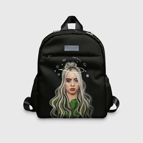 Детский рюкзак 3D с принтом BILLIE EILISH в городе Новоалтайск, 100% полиэстер | лямки с регулируемой длиной, сверху петелька, чтобы рюкзак можно было повесить на вешалку. Основное отделение закрывается на молнию, как и внешний карман. Внутри дополнительный карман. По бокам два дополнительных кармашка | ayelish | bad guy | bellyache | bilie eilish | bilie elish | billie | billie eilish | eilish | electronic | elish | music | били айлиш | билли айлиш | эйлиш | элиш