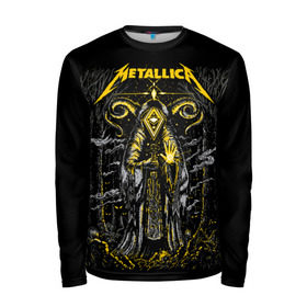 Мужской лонгслив 3D с принтом Metallica в городе Новоалтайск, 100% полиэстер | длинные рукава, круглый вырез горловины, полуприлегающий силуэт | Тематика изображения на принте: american | devil | eyes | forest | glowing | horns | james hetfield | kirk hammett | metal band | metallica | music | mysticism | night | rock | smoke | trees | американская | глаза | деревья | джеймс хетфилд | дым | дьявол | ларс у | лес | метал группа |