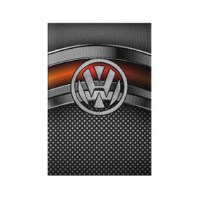 Обложка для паспорта матовая кожа с принтом Volkswagen Metal в городе Новоалтайск, натуральная матовая кожа | размер 19,3 х 13,7 см; прозрачные пластиковые крепления | volkswagen | авто | волксваген | вольсваген | железо | кольчуга | лого авто | метал | металлическая | сетка | сталь | цепи