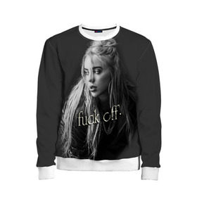 Детский свитшот 3D с принтом BILLIE EILISH в городе Новоалтайск, 100% полиэстер | свободная посадка, прямой крой, мягкая тканевая резинка на рукавах и понизу свитшота | ayelish | bad guy | bellyache | bilie eilish | bilie elish | billie | billie eilish | eilish | electronic | elish | music | били айлиш | билли айлиш | эйлиш | элиш