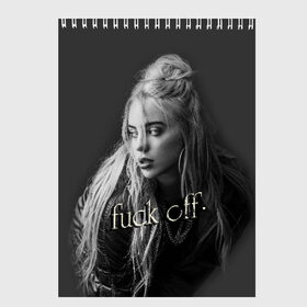 Скетчбук с принтом BILLIE EILISH в городе Новоалтайск, 100% бумага
 | 48 листов, плотность листов — 100 г/м2, плотность картонной обложки — 250 г/м2. Листы скреплены сверху удобной пружинной спиралью | ayelish | bad guy | bellyache | bilie eilish | bilie elish | billie | billie eilish | eilish | electronic | elish | music | били айлиш | билли айлиш | эйлиш | элиш