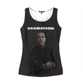 Женская майка 3D с принтом Rammstein в городе Новоалтайск, 100% полиэстер | круглая горловина, прямой силуэт, длина до линии бедра | amerika | art | germany | logo | rammstein | rock | till lindemann | арт | германия | группа | логотип | музыка | немецкая группа | немцы | песня | раммштайн | рамштайн | рок