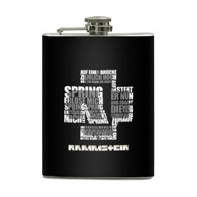 Фляга с принтом Rammstein в городе Новоалтайск, металлический корпус | емкость 0,22 л, размер 125 х 94 мм. Виниловая наклейка запечатывается полностью | Тематика изображения на принте: amerika | art | germany | logo | rammstein | rock | till lindemann | арт | германия | группа | логотип | музыка | немецкая группа | немцы | песня | раммштайн | рамштайн | рок