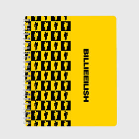 Тетрадь с принтом BILLIE EILISH в городе Новоалтайск, 100% бумага | 48 листов, плотность листов — 60 г/м2, плотность картонной обложки — 250 г/м2. Листы скреплены сбоку удобной пружинной спиралью. Уголки страниц и обложки скругленные. Цвет линий — светло-серый
 | be | billie | billie eilish | билли | билли айлиш