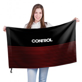 Флаг 3D с принтом CONTROL в городе Новоалтайск, 100% полиэстер | плотность ткани — 95 г/м2, размер — 67 х 109 см. Принт наносится с одной стороны | 